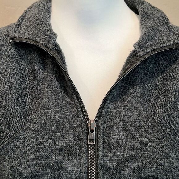 Browning Hyacinth Sweater Jacket Gray Black Full Zip Mock Neck Womens Large EUC - Picture 5 of 14